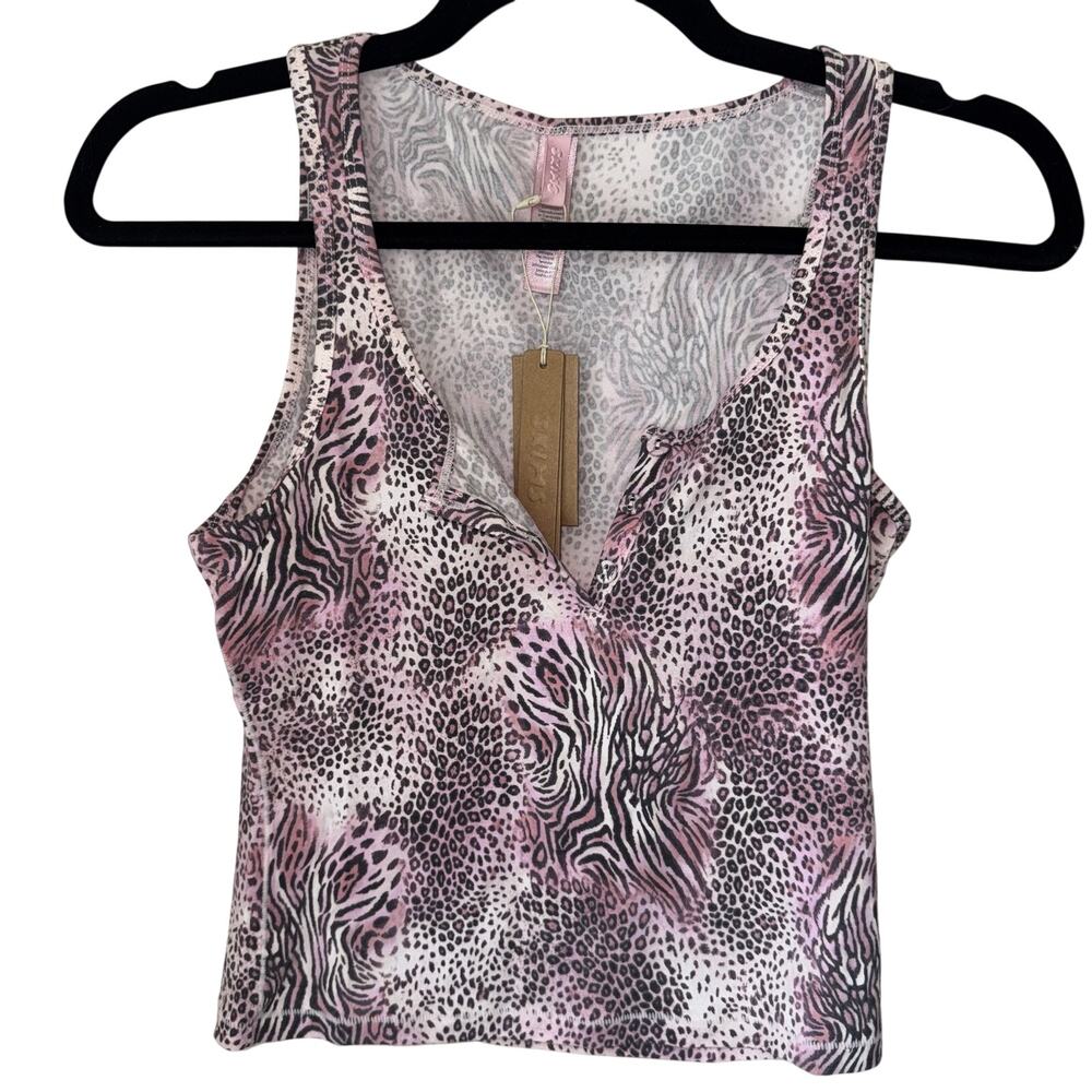 SKIMS Lace Cami and Pant Pajama Lounge Set Bloom Mini Multi Animal Size S